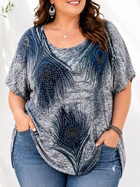 Lavish • Peacock Print Top